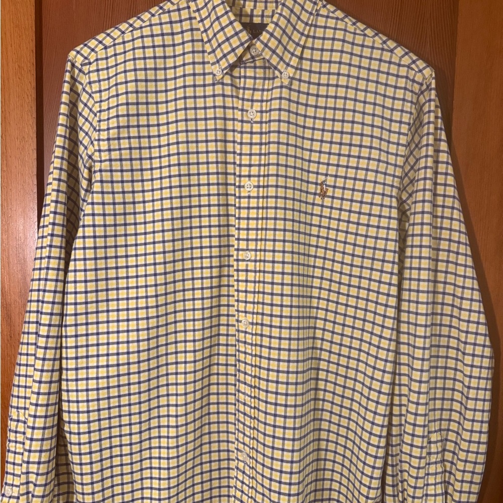 Polo Ralph Lauren Yellow and Blue Checkered Shirt